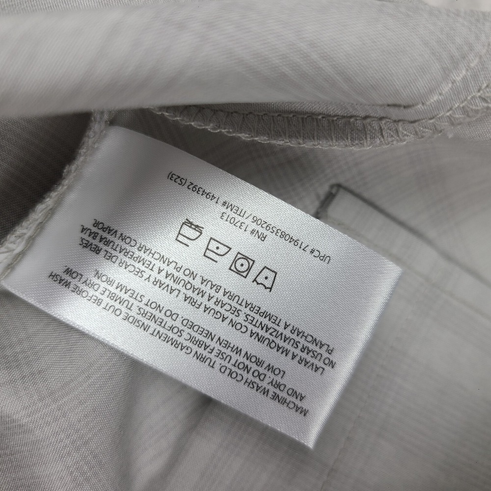 Orvis Dress Shirt Mens Large Gray Plaid Solid Fro… - image 6